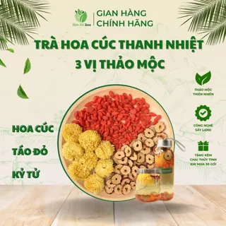 Trà Thanh Nhiệt Hoa Cúc Tana 3 Vị Thảo Mộc (Hộp 10/20/30 Gói) Đẹp Da, Chống Lão Hóa, Dễ Ngủ