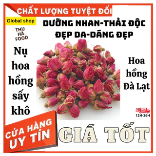 Trà thảo mộc dưỡng nhan hoa hồng sấy khô. Nụ hoa hồng Đà Lạt pha trà đẹp da, ngon giấc