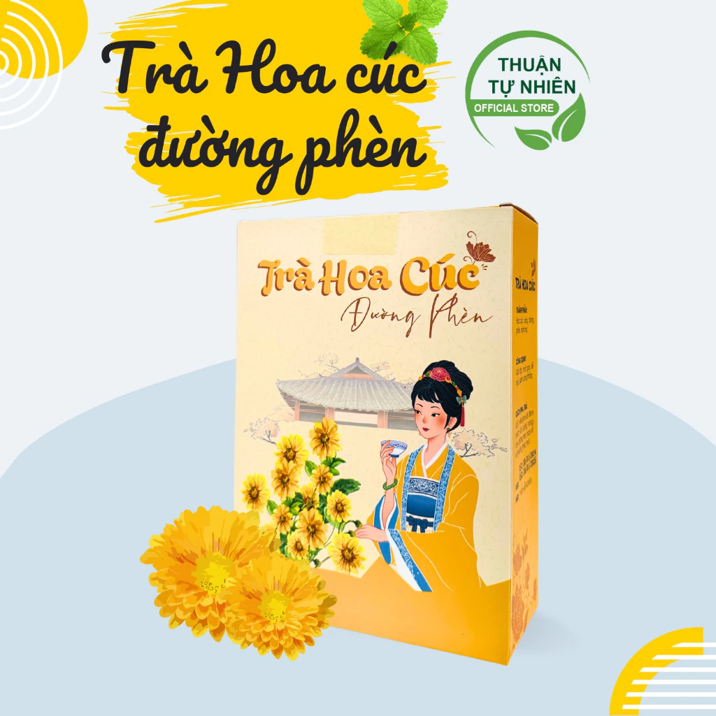 Trà Hoa Cúc Đường Phèn Mật Ong Thanh Nhiệt Giải Độc Cải Thiện Giấc Ngủ - Hộp 750g