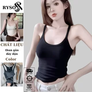 Áo Hai Dây Mảnh Dáng Dài Nữ Trơn RYSO FASHION  Áo Ba Lỗ Dây Nhỏ Ôm Body Sexy Basic Dễ Phối