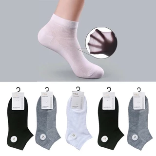 Set 5 đôi Tất lưới nam cotton thông hơi cổ ngắn mỏng nhẹ