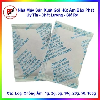 Gói hút ẩm 100gr (1 lạng) loại 1g/2g/5g/10g/20g/50g/100g, hạt hút ẩm đầy đủ các loại