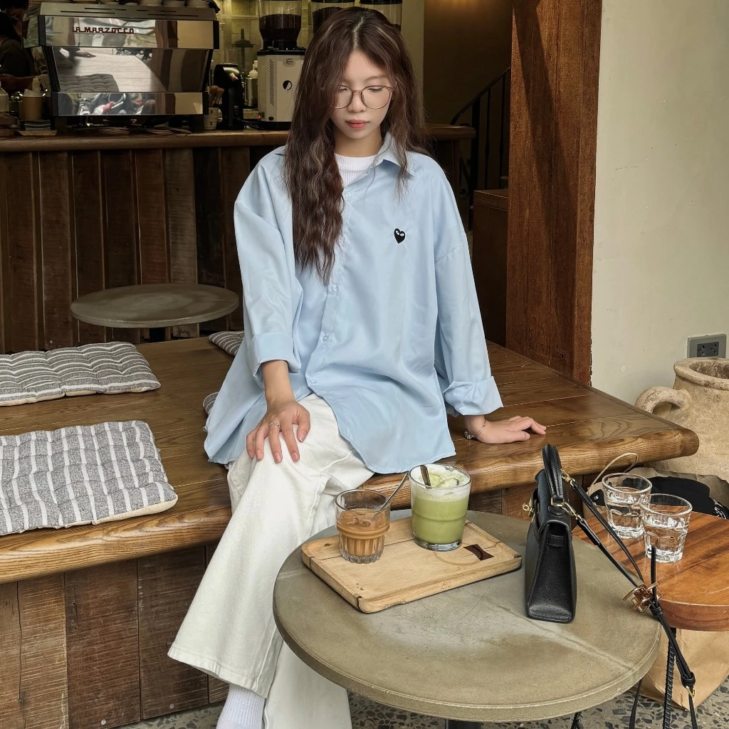 Áo Somi Dài Tay Nữ Chất Thô Hàn Loại Đẹp Form Rộng Hot Trend V001