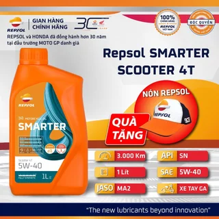 Dầu Nhớt Xe Tay Ga Repsol Smarter Scooter 4T 5w40 1L/800ml