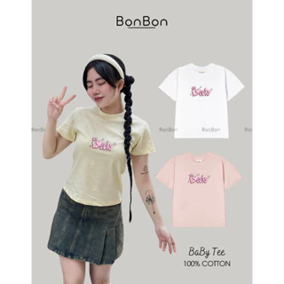 Áo thun BaBy Tee, áo phông nữ ngắn tay, cổ tròn, 100% cotton co giãn 2 chiều BonBon ABBH44