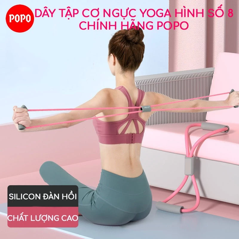 Dây tập cơ ngực YGT13 POPO, cao su đàn hồi, tăng độ dẻo dai khi tập luyện yoga, gym, pilates