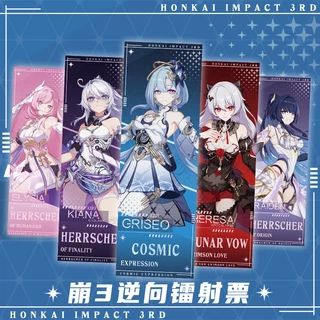 Vé laser game honkai impact 3 - thẻ ticker các nhân vật honkai impact 3 (có hologram)