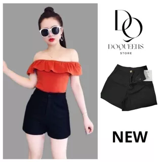 Quần short nữ chất liệu umi hàn co giãn mềm mát không bai không xù lông thấm hút mồ hôi tốt DOQUEENS STORE