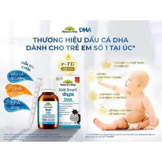 DHA Nature's Way Kids Smart Drops DHA Dạng Giọt Giúp Tăng IQ, Phát Triển Não Bộ Cho Bé 20ml