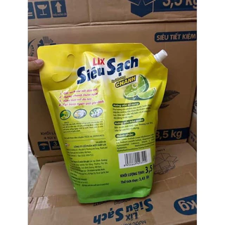 NƯỚC RỬA CHÉN LIX 3,5kg SIÊU SẠCH HƯƠNG CHANH