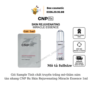 [Mới] Gói Sample Tinh chất truyền trắng mờ thâm nám tàn nhang CNP Rx Skin Rejuvenating Miracle Essence 1ml !_BEE COSMETC