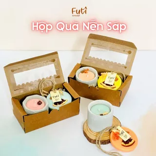 Hộp Quà Nến Thơm Và Sáp Thơm, Set Quà Candle Handmade Được Chọn Mùi Tặng Người Yêu