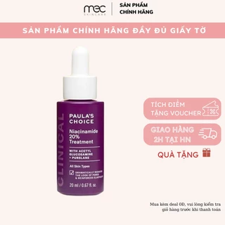 Tinh chất se khít lỗ chân lông Paula's Choice Niacinamide 20% Treatment 20ml mã 8030