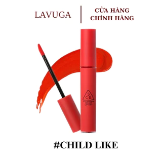 Son kem 3ce velvet lip tint màu Childlike đỏ cam.