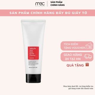 Cosrx Sữa Rửa Mặt Axit salicylic Dịu Nhẹ 150ml Sữa rửa mặt làm sạch sâu cho da Acid Daily Gentle Cleanser