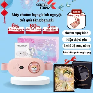 Qùa tặng bạn gái, Đai massage giảm đau bụng kinh, máy chườm ấm bụng cho phụ nữ 5 mức độ massage ấm nóng giảm đau lưng