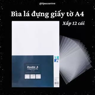 Bìa lá đựng giấy tờ A4 Double A (Xấp 12 cái)