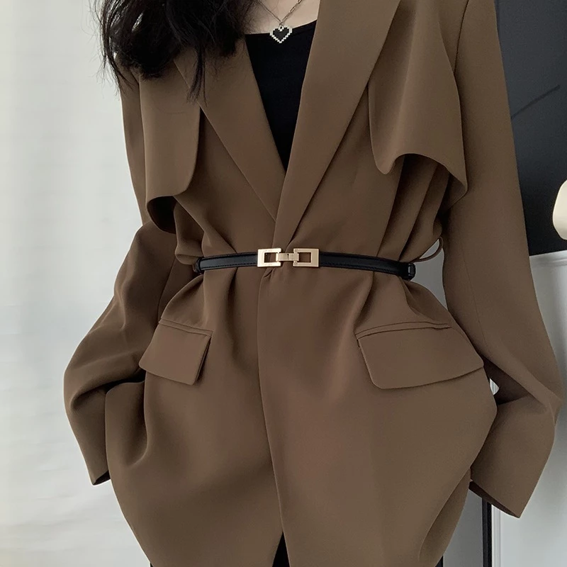 [HỎA TỐC] Đai Váy Nữ, Thắt Lưng Nữ Bản Nhỏ Dễ Phối Đồ Thời Trang Màu Đen - DAIVAY009