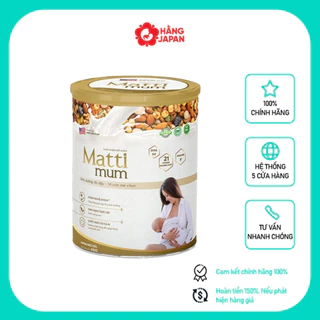 Sữa Hạt Lợi Sữa Matti Mum 100% Đạm Thực Vật Cho Mẹ Sau Sinh Đạt Chứng Nhận NON-GMO Của Hoa Kỳ – Hộp 650g