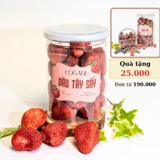 Dâu tây sấy giòn, 120gram, Đặc sản Đà Lạt CoganuFarm