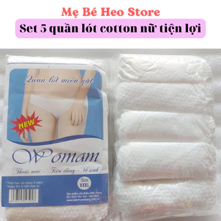 Quần lót giấy cotton nữ dùng 1 lần tiện lợi - gói 5 cái