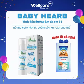 Tinh dầu Massage dưỡng da BabyHerb 50ml  - Hỗ trợ ngừa hăm tã, dưỡng ẩm da, hương thơm dịu nhẹ, an toàn cho bé