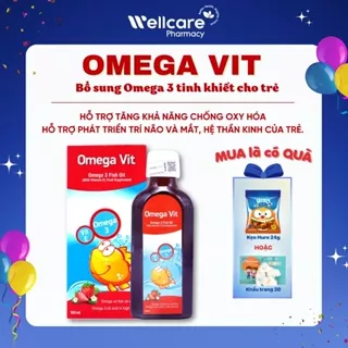 Omega Vit – Chai 100ml Bổ sung Omega 3 tinh khiết phát triển trí não, mắt và thần kinh cho trẻ