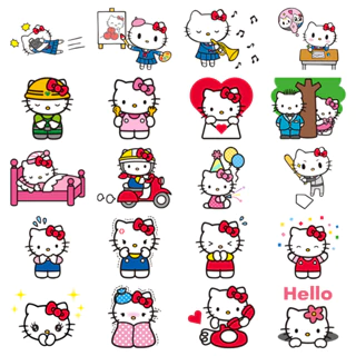 Set 40 sticker Hello Kitty chống nước dễ thương cute TooYoo BK30077