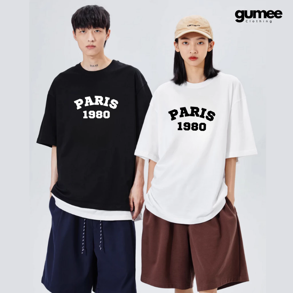 Áo thun nam nữ paris local brand, áo phông unisex đẹp form rộng chất liệu cotton - PARIS - GOV