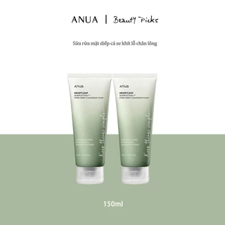 Sữa rửa mặt anua diếp cá se khít lỗ chân lông giảm mụn,Anua Heartleaf Quercetinol Pore Deep Cleansing Foam 150ml