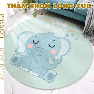 Thảm Tròn Lông Cừu Size Lớn 120x120cm Trang Trí Phòng Khách Phòng Ngủ