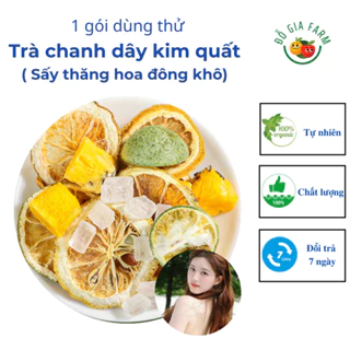 1 gói dùng thử - trà chanh dây kim quất Đỗ Gia, nước uống hoa quả Triệu Lộ Tư, sấy thăng hoa đông khô