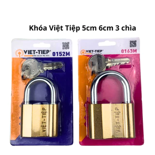 Khoá ĐỒNG treo 5P 6P, khóa Việt Tiệp 5cm 6cm 3 chìa - Bảo hành 2 năm - Tân An An