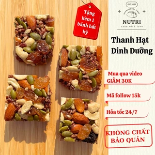 Thanh Gạo Lứt Mix Hạt Dinh Dưỡng, Thanh gạo lứt vị chà bông mix hạt ăn kiêng hỗ trợ giảm cân không đường - Nutri cake