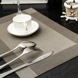 (Sỉ) Tấm Lót Bàn Ăn Cách Nhiệt , Thảm Lót Placemat PVC Loại Cao Cấp Chống Trơn Trượt Cho Khách Sạn, Nhà Bếp, Nhà Hàng.