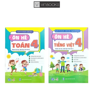 Sách - Combo Ôn Hè Toán + Tiếng Việt 4 - Dành Cho Học Sinh Lớp 4 Lên Lớp 5