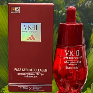 Serum huyết thanh collagen VK2 35ml dưỡng trắng da mặt tái tạo trẻ hóa và ngừa mụn cho da hiệu quả