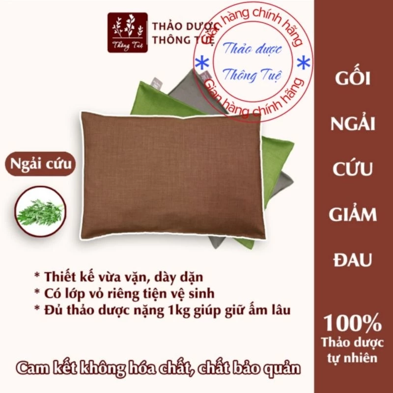 Túi chườm thảo dược Ngải Cứu - Gối chườm ấm Spa -Gối Ngải cứu Giảm đau Cổ Gáy