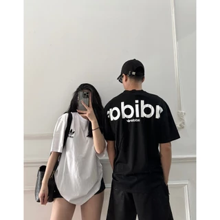 Áo Thun Phông Unisex Cộc Tay in Ngực + In Chữ Lưng 2 Màu