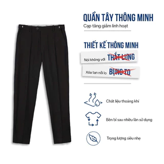 Quần Âu Nam Sidetab Đai Chỉnh DOTAMSTORE - Dáng Baggy Ống Đứng Phong Cách Hàn Quốc