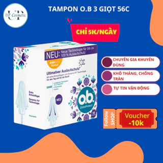 Tampon Băng Vệ Sinh - Tampon OB Size 3 Giọt, 4 Giọt, 5 Giọt Có Cánh Nhập Khẩu Đức [Ship Hoả Tốc Hà Nội]