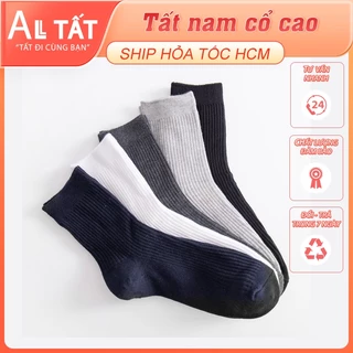 Combo 5 đôi tất nam cổ cao ALL TẤT, tất chất liệu cotton phù hợp đi giày tây, giày thể thao MCC0203