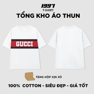 Áo thun unisex G-U-C-C-I vải dày thấm hút áo phông tay lỡ G-U-C-C-I sành điệu áo thun giá rẻ GUC007