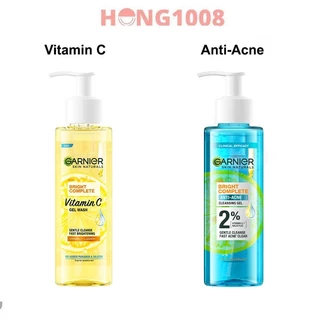 Gel Rửa Mặt Garnier Skin Naturals Bright Complete Vitamin C Gel Wash 120ml Sạch Sâu Dịu Nhẹ Sáng Da shop Hong1008