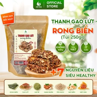 [SIÊU NGON] Thanh Gạo Lứt Rong Biển Chà Bông Không Đường Ít Calo Ăn Vặt Eat Clean Siêu Ngon Việt Thái Organic