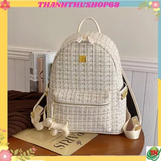 Balo nữ balo thời trang da phối dạ siêu cute size to đựng vừa A4 phong cách Hàn Quốc Thanhthushop68 117