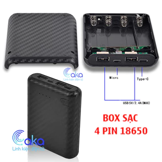 Box Sạc Pin Dự Phòng 4 Pin 18650 cổng Type-C