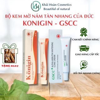 Combo kem mờ nám KONIGIN & GSCC của Đức - Kem bôi nám, tàn nhang KONIGIN và kem dưỡng ẩm GSCC tái tạo da, làm đều màu da