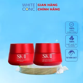 Kem dưỡng chống lão hóa SKII Skin Power Cream và Airy Milky Lotion 80g