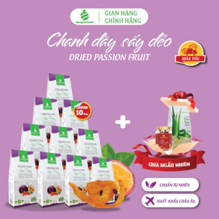 Combo 10 hộp Chanh Dây sấy dẻo Nonglamfood 145g| Healthy Snack | Ăn vặt văn phòng | Trái cây sấy dẻo